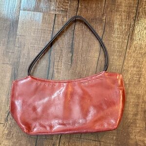 Red Leather Shoulder Bag - Women's Elegant Everyday Purse
